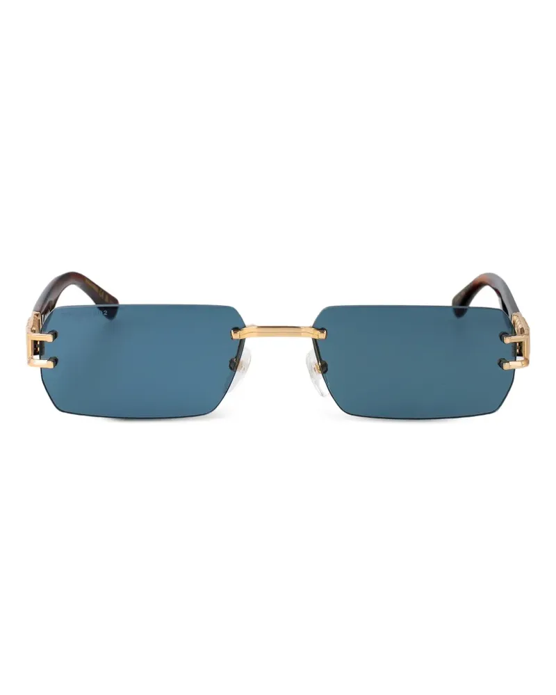 Dsquared2 logo rectangle sunglasses - Blau Blau