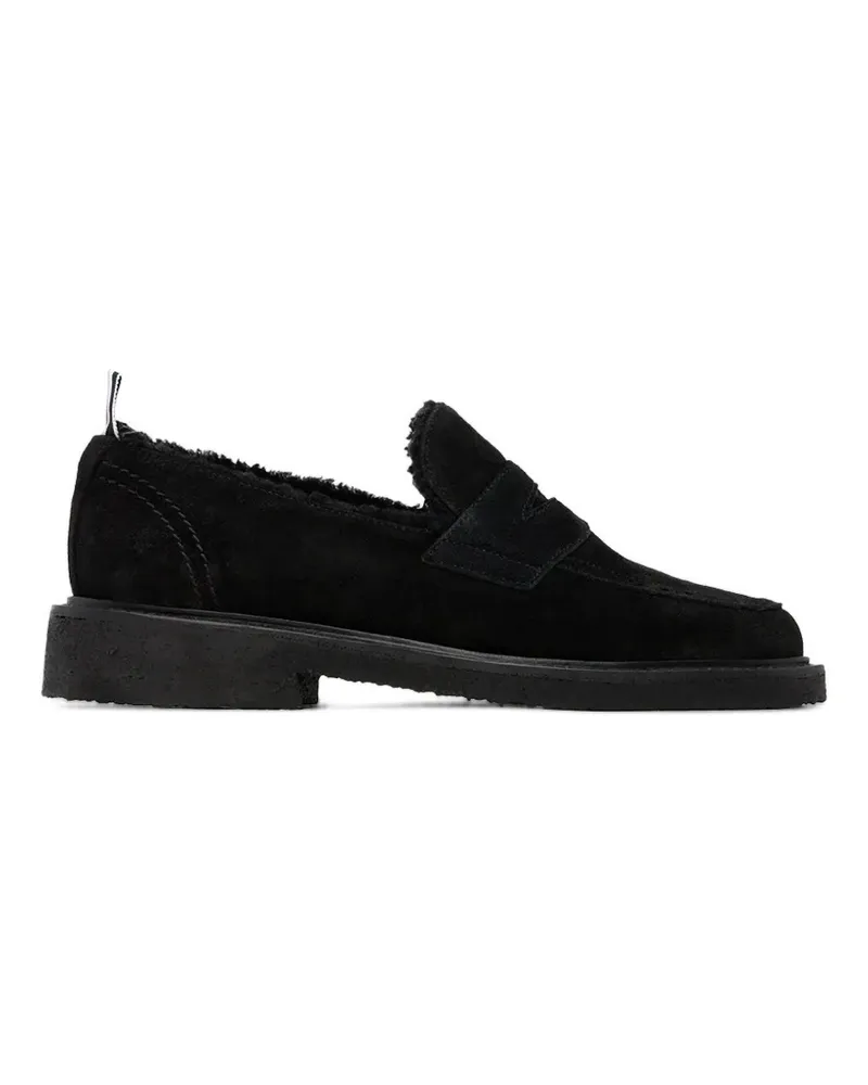 Thom Browne shearling penny loafers - Schwarz Schwarz