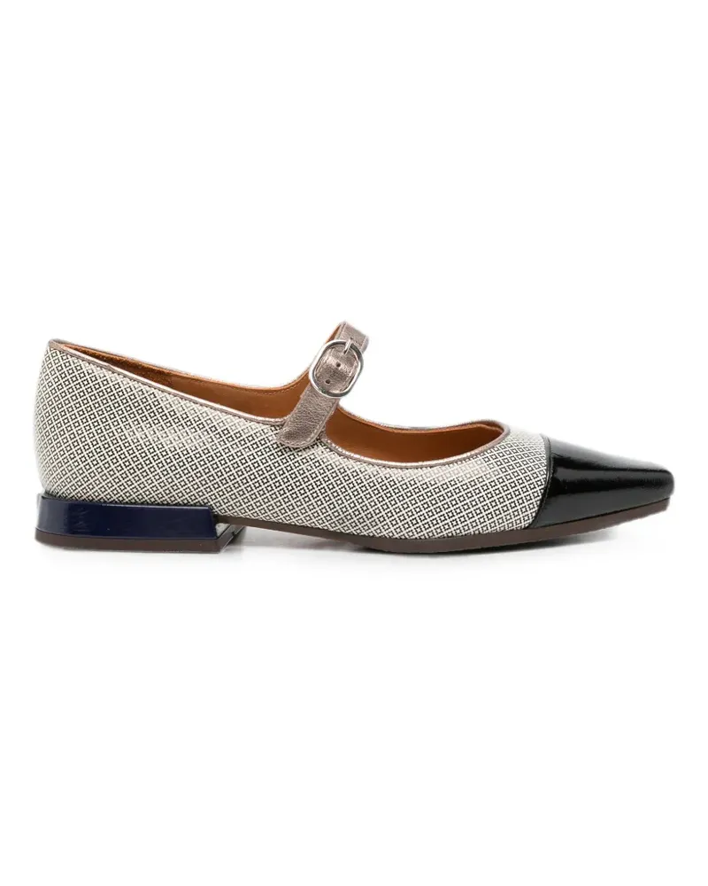 Chie Mihara Gallet buckle-fastening cap-toe ballet flats - Nude Nude