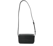 Umhängetasche mit gerpägtem Logo - Schwarz