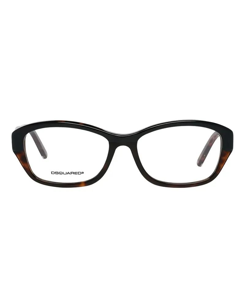 Dsquared2 logo rectangle-frame glasses - Schwarz Schwarz