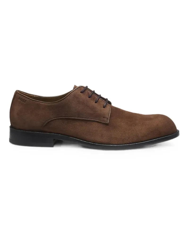 HUGO BOSS suede lace-up shoes - Braun Braun