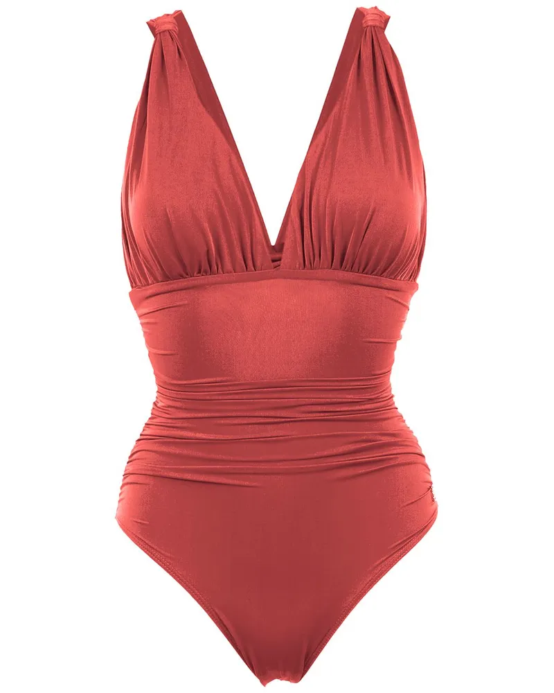 BRIGITTE Badeanzug mit Rüschen - Rot Rot
