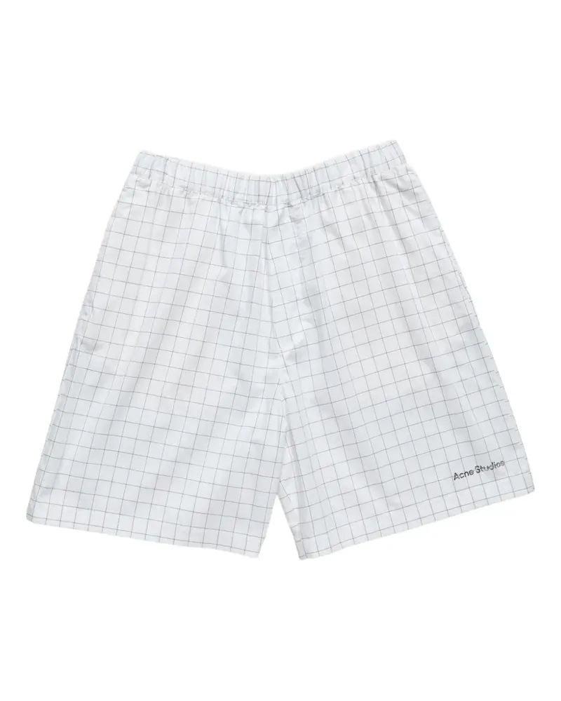 Acne Studios Karierte Shorts - Weiß Weiß
