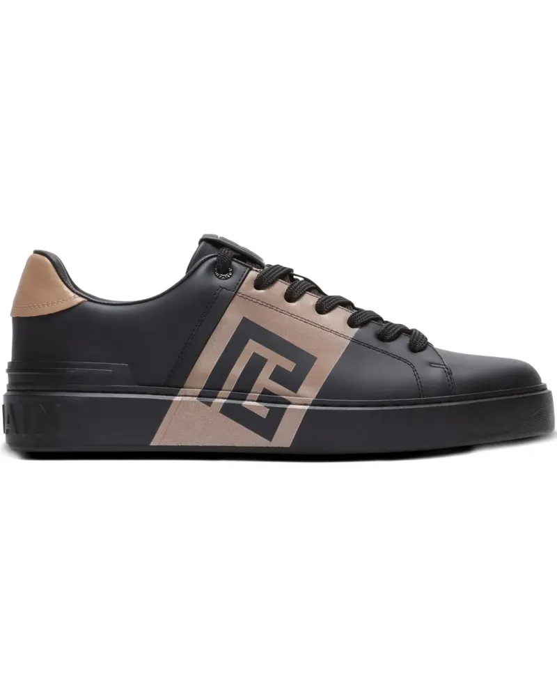 Balmain B-Court Sneakers mit Logo-Detail - Schwarz Schwarz