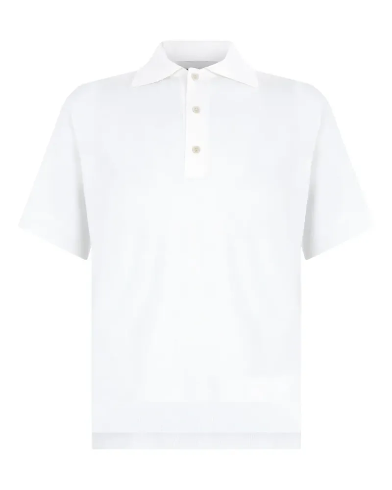 AMI Paris Poloshirt mit kurzen Ärmeln - Weiß Weiß
