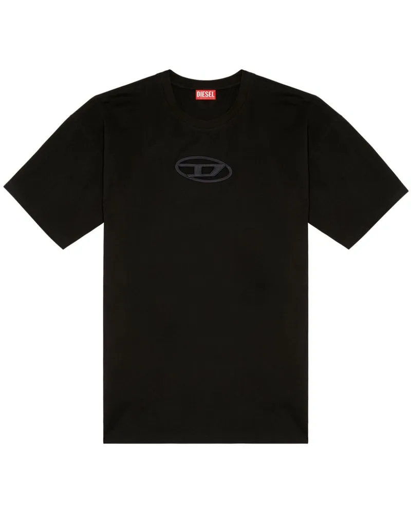 Diesel T-Shirt aus Bio-Baumwolle Schwarz