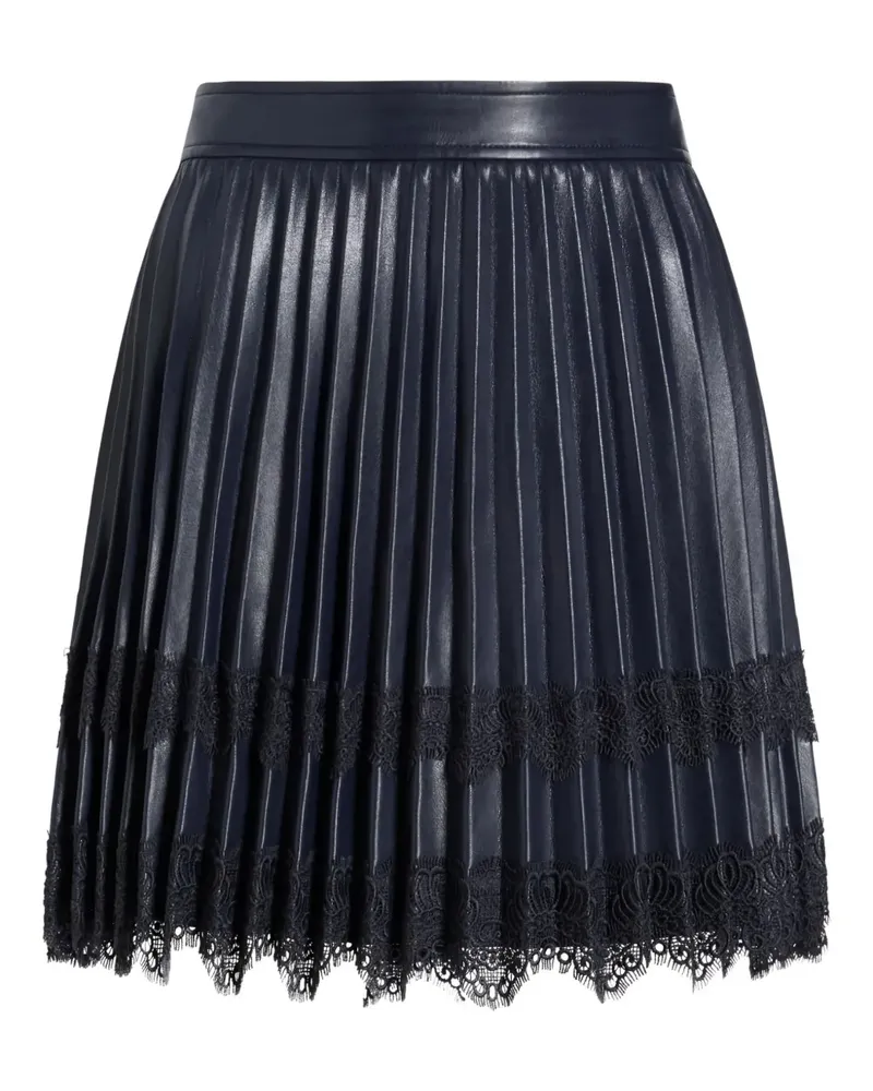Cinq à Sept Laney pleated lace mini skirt - Blau Blau