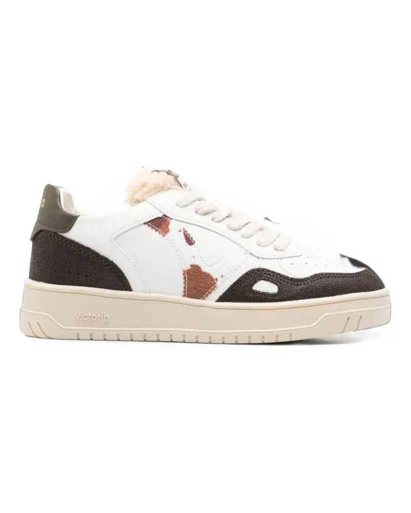 Victoria leather panelled sneakers - Weiß Weiß