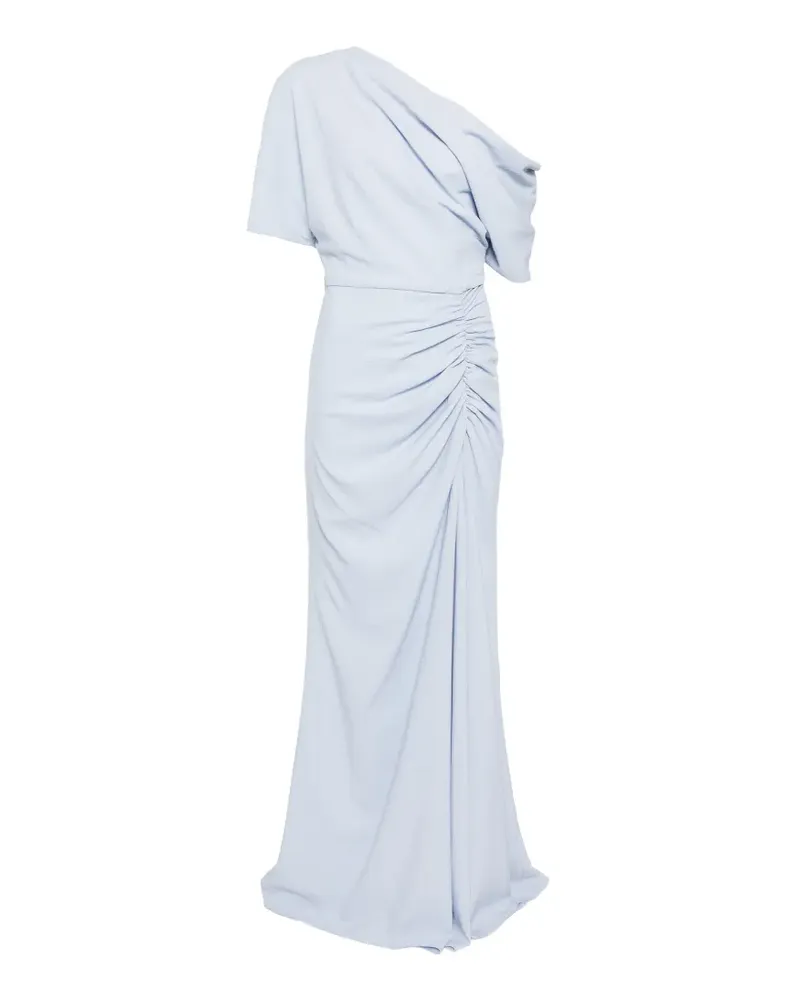 Amsale pebble crepe slouch maxi dress - Blau Blau