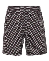 Alexander McQueen Badeshorts mit Totenkopf-Print Schwarz