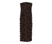 Maxikleid mit Perlen - Braun