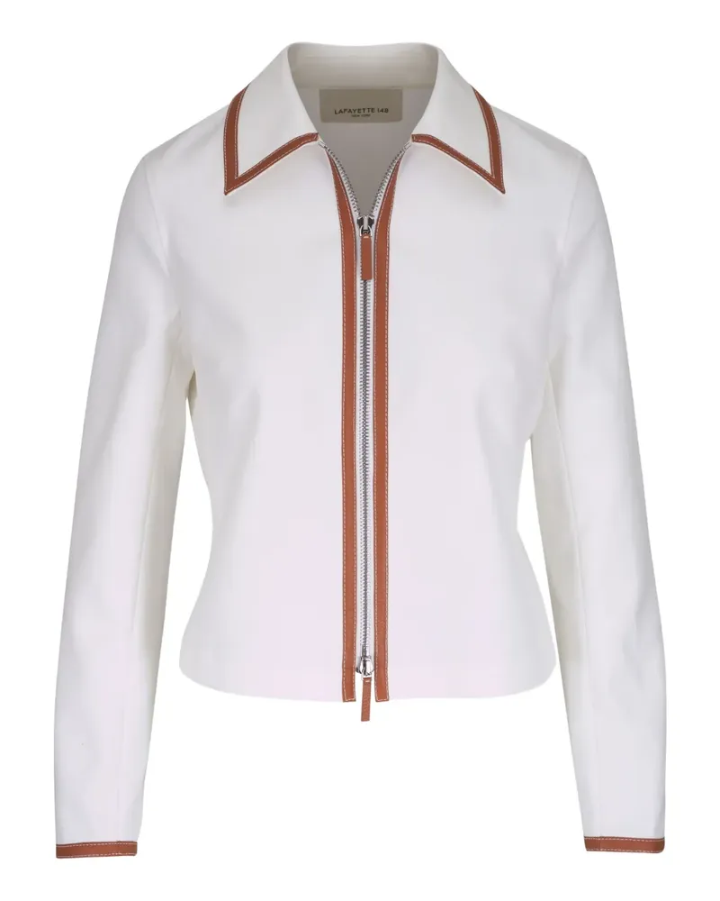 Lafayette148 Jacke mit Kontrastdetails - Weiß Weiß