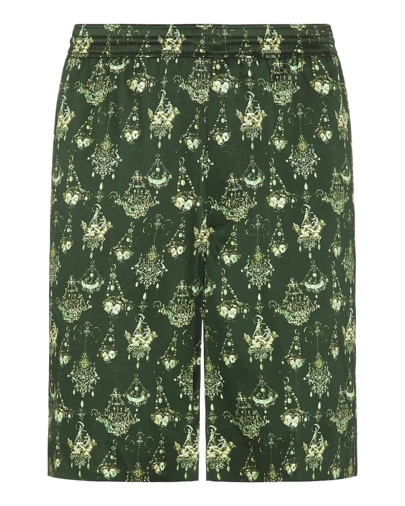 Givenchy chandelier-print silk shorts - Grün Grün