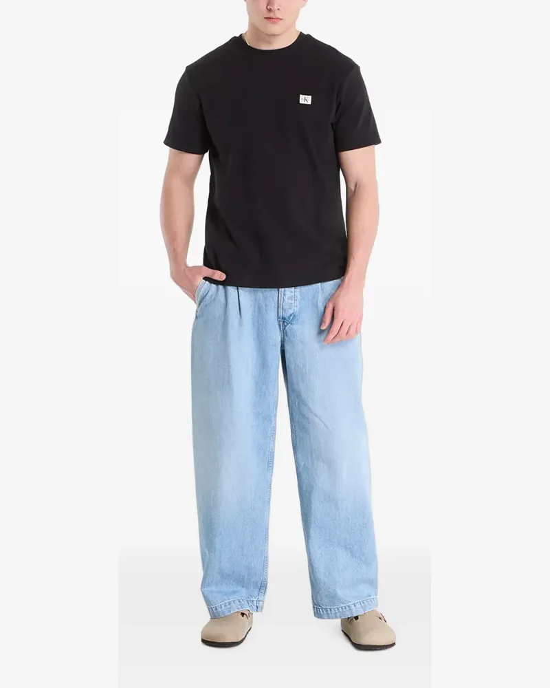 Calvin Klein pleat-detail barrel jeans - Blau Blau