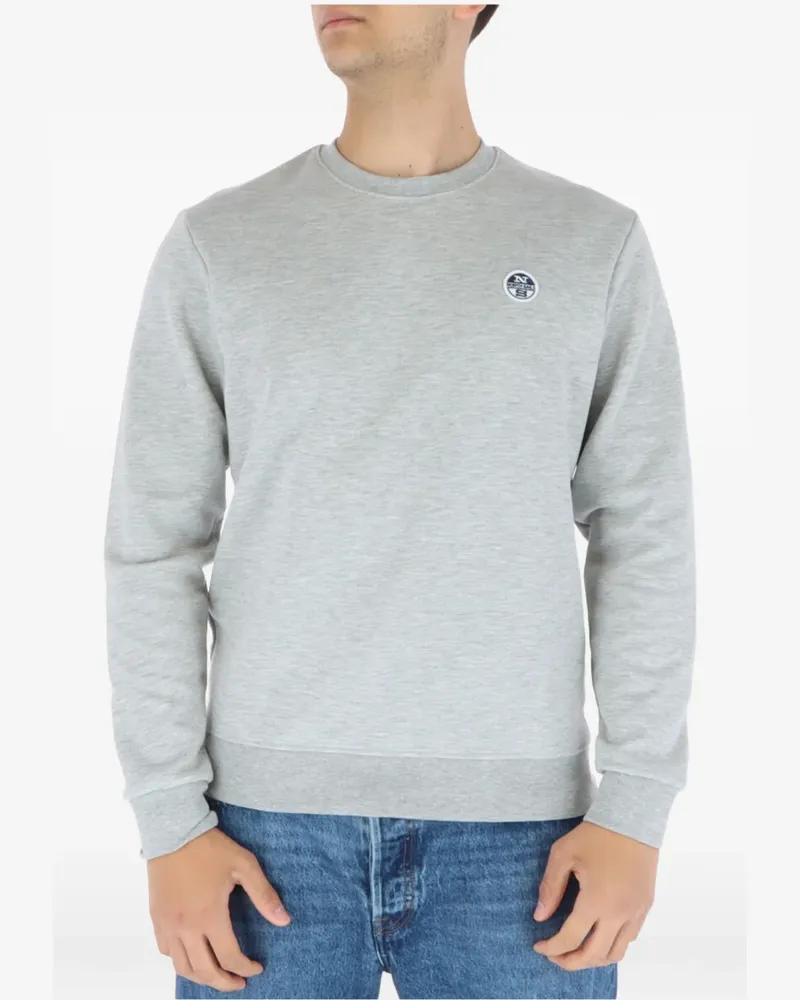 North Sails logo-patch crew-neck sweatshirt - Grau Grau