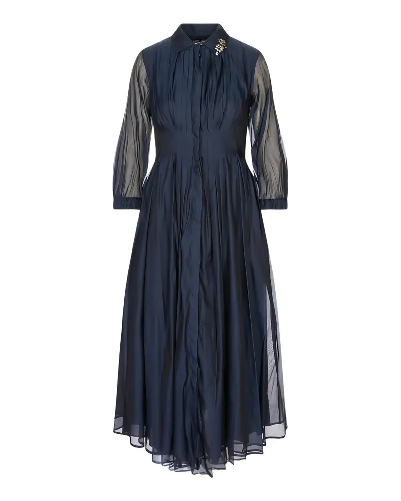 Max Mara organza shirt dress - ultramarine - Blau Blau