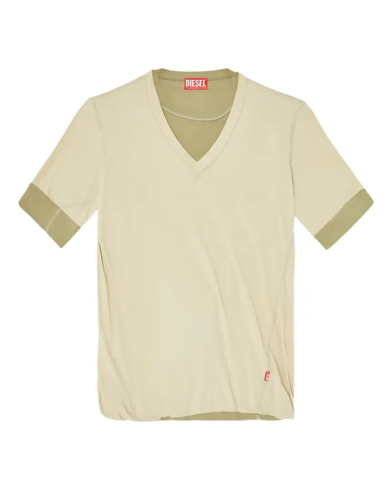 Diesel T-Moody logo-patch T-shirt - Nude Nude