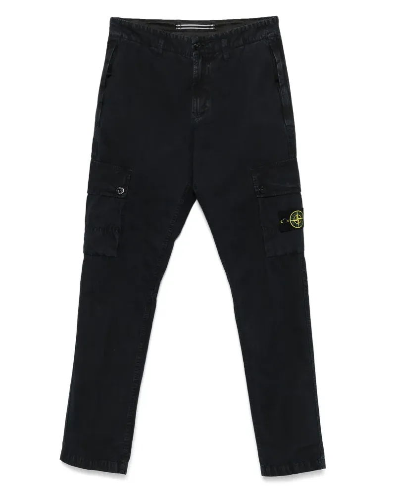Stone Island Cargohose mit Kompass-Patch - Blau Blau