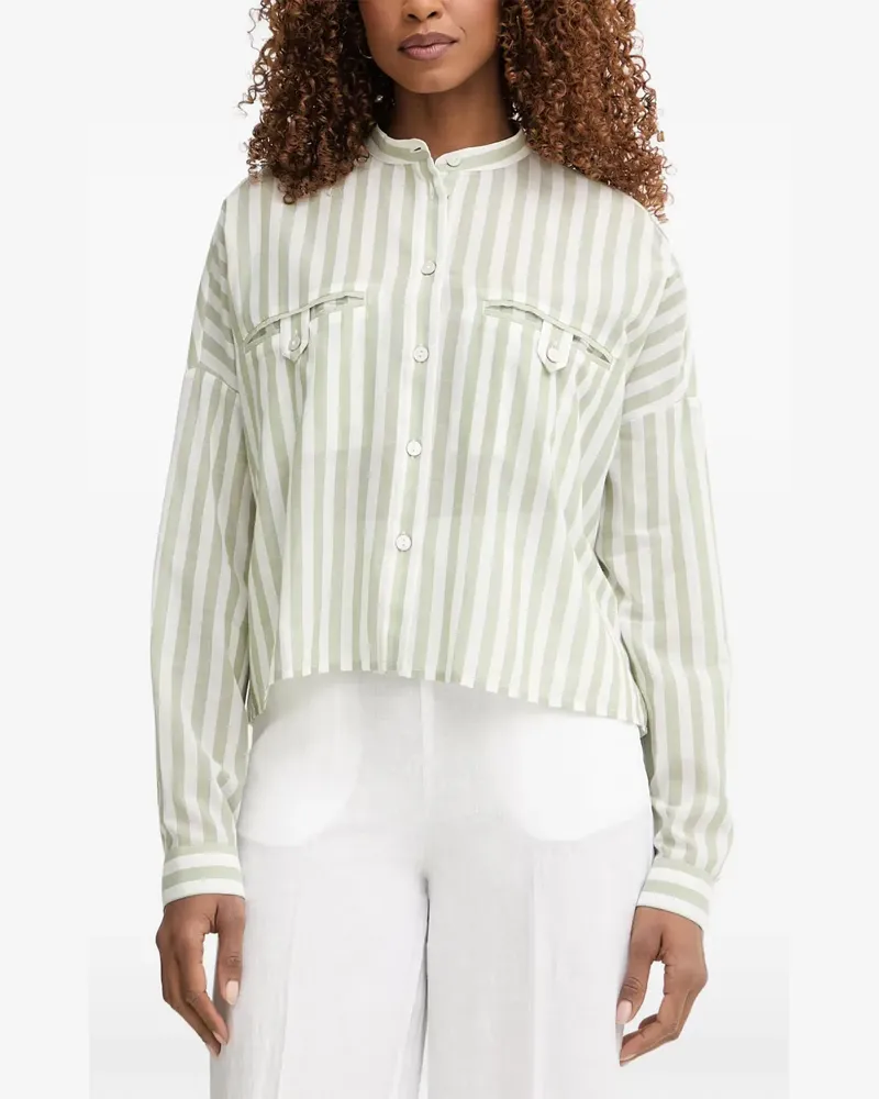 Benetton Gestreiftes Hemd - Grün Grün
