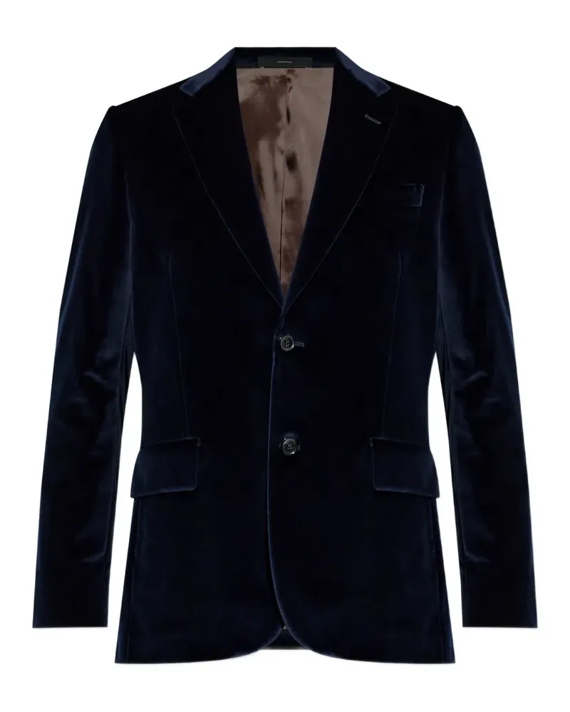 Paul Smith The Brierley velvet notched jacket - Blau Blau