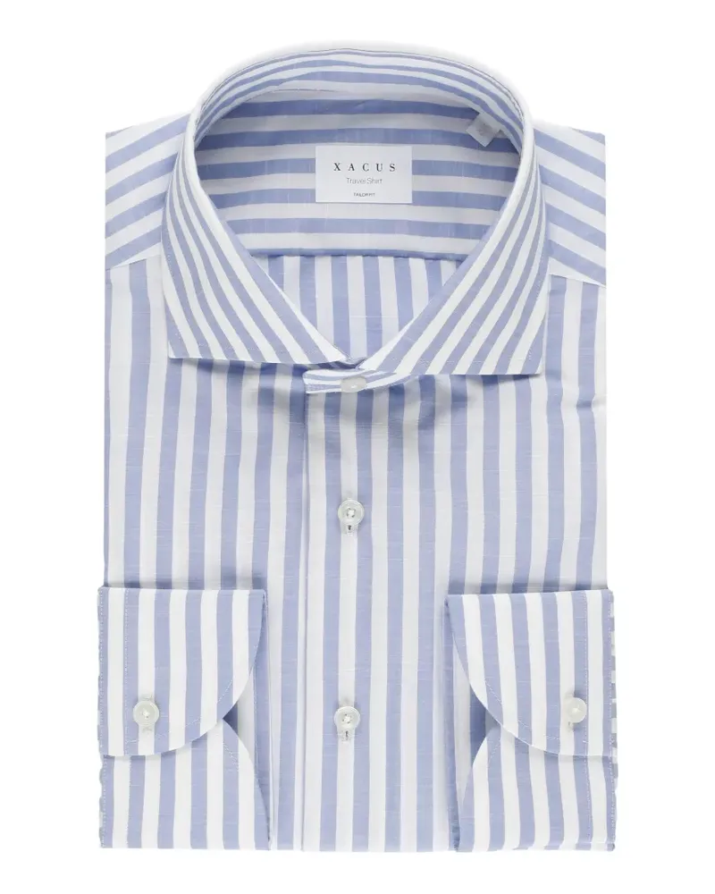 XACUS Gestreiftes Hemd - Blau Blau