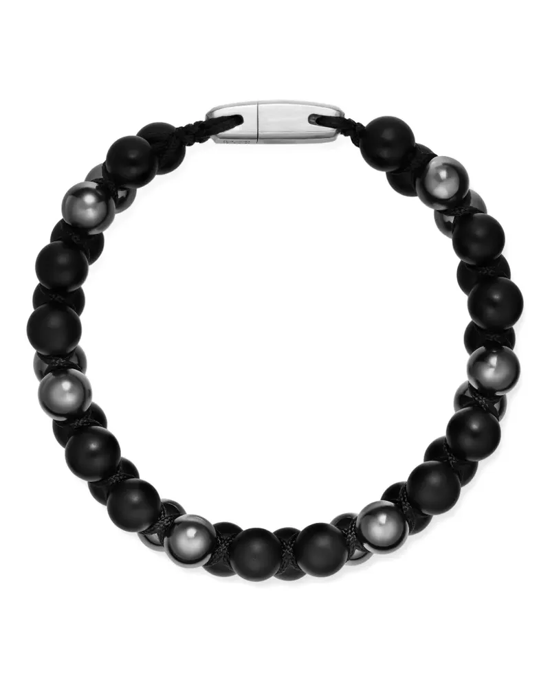 David Yurman spiritual beads two row woven bracelet - Silber Silber