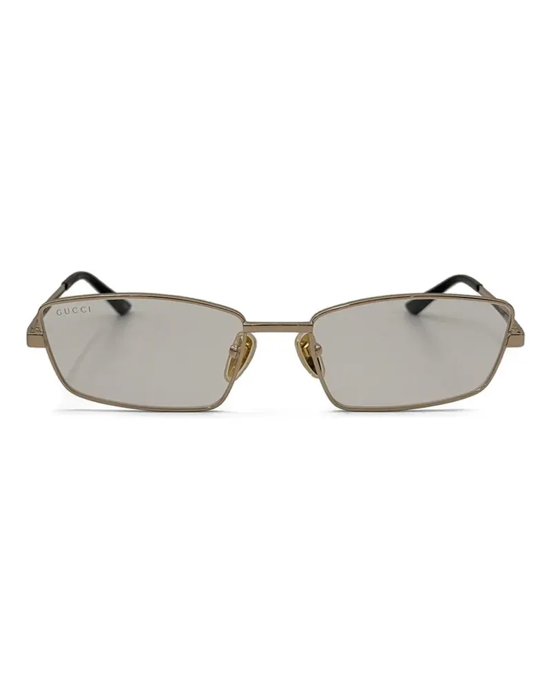 Gucci rectangle-frame sunglasses - Gold Gold