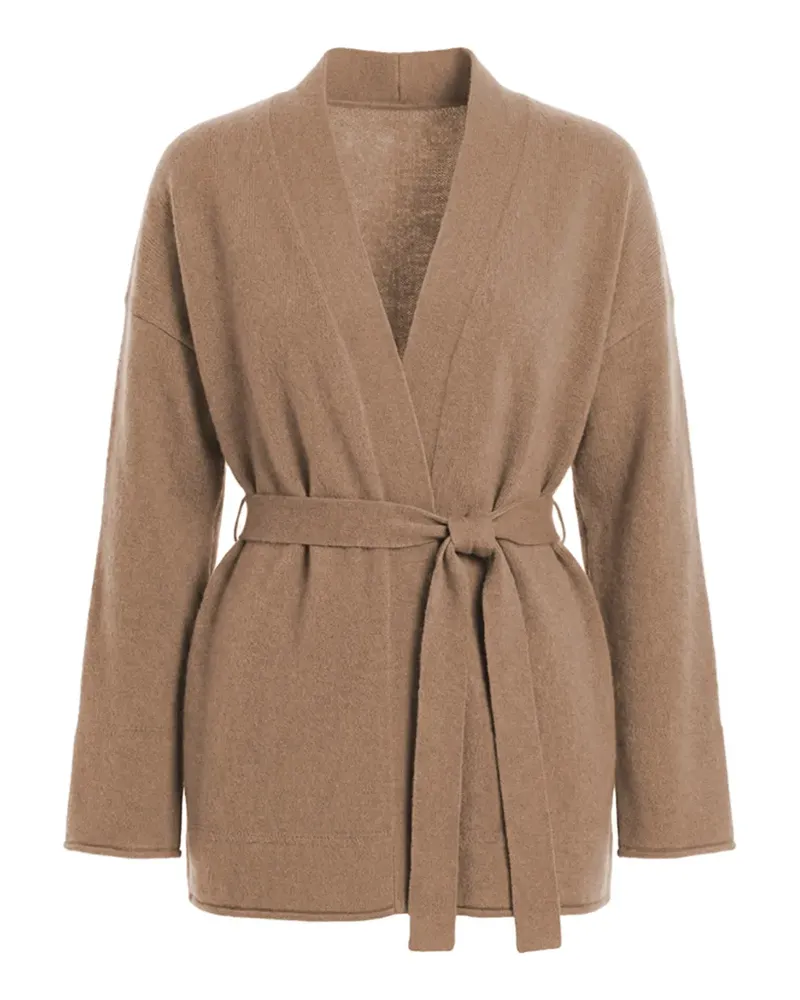 Max Mara belted V-neck cardigan - Nude Nude