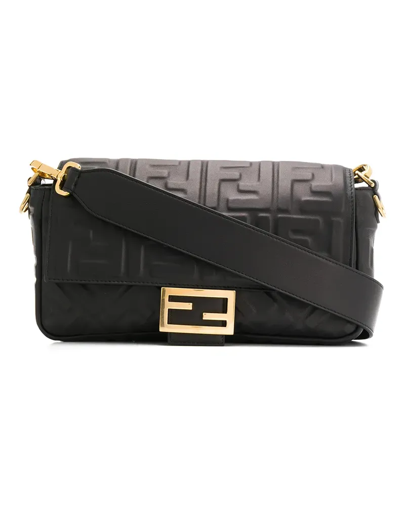Fendi Baguette FF' Handtasche - Schwarz Schwarz