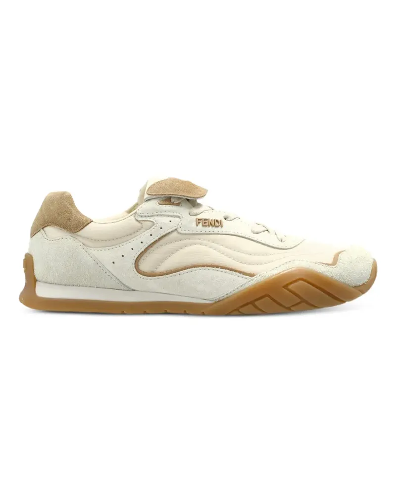 Fendi Wave Pulse panelled leather sneakers - Weiß Weiß