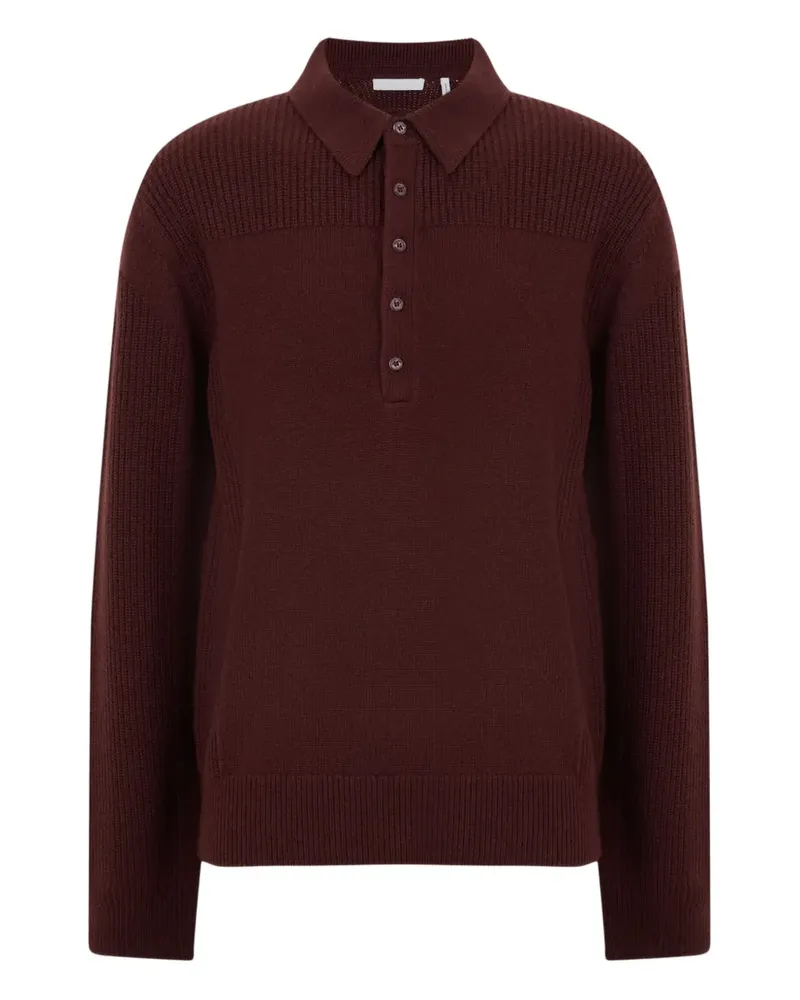 Helmut Lang Block Pullover mit Polokragen - Rot Rot