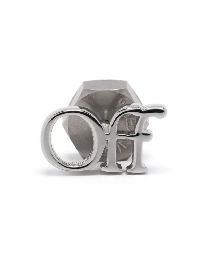 OFF-WHITE Ohrring mit Logo - Silber Silber