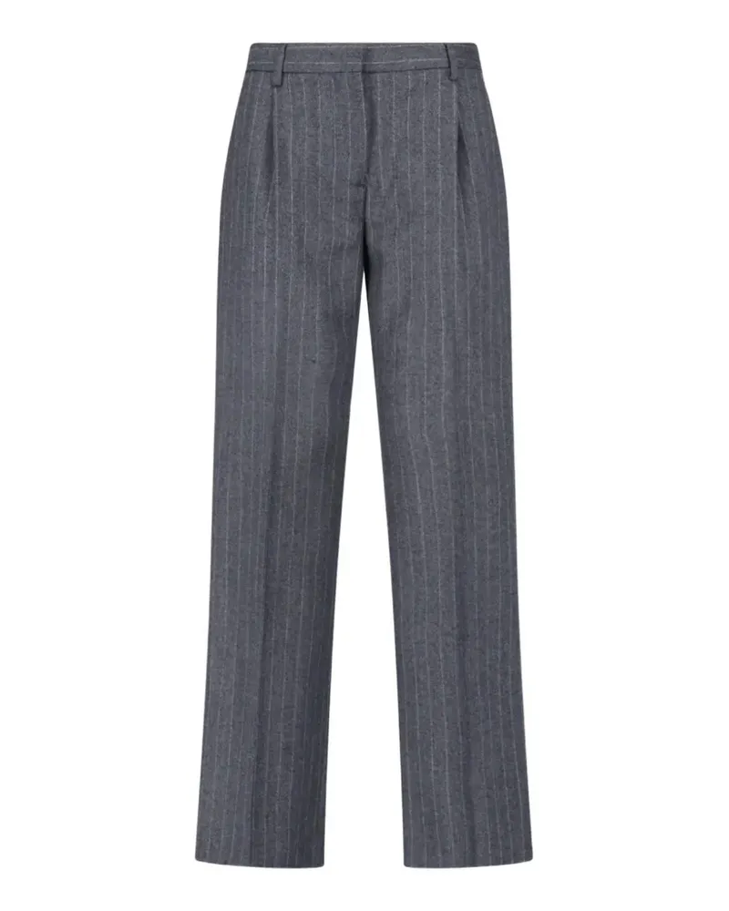 LARDINI Bundfaltenhose mit Nadelstreifen - Grau Grau