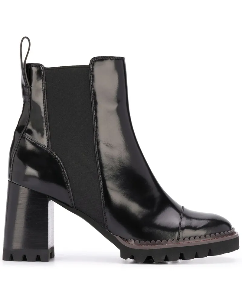 See by Chloé Stiefeletten mit Blockabsatz - Schwarz Schwarz