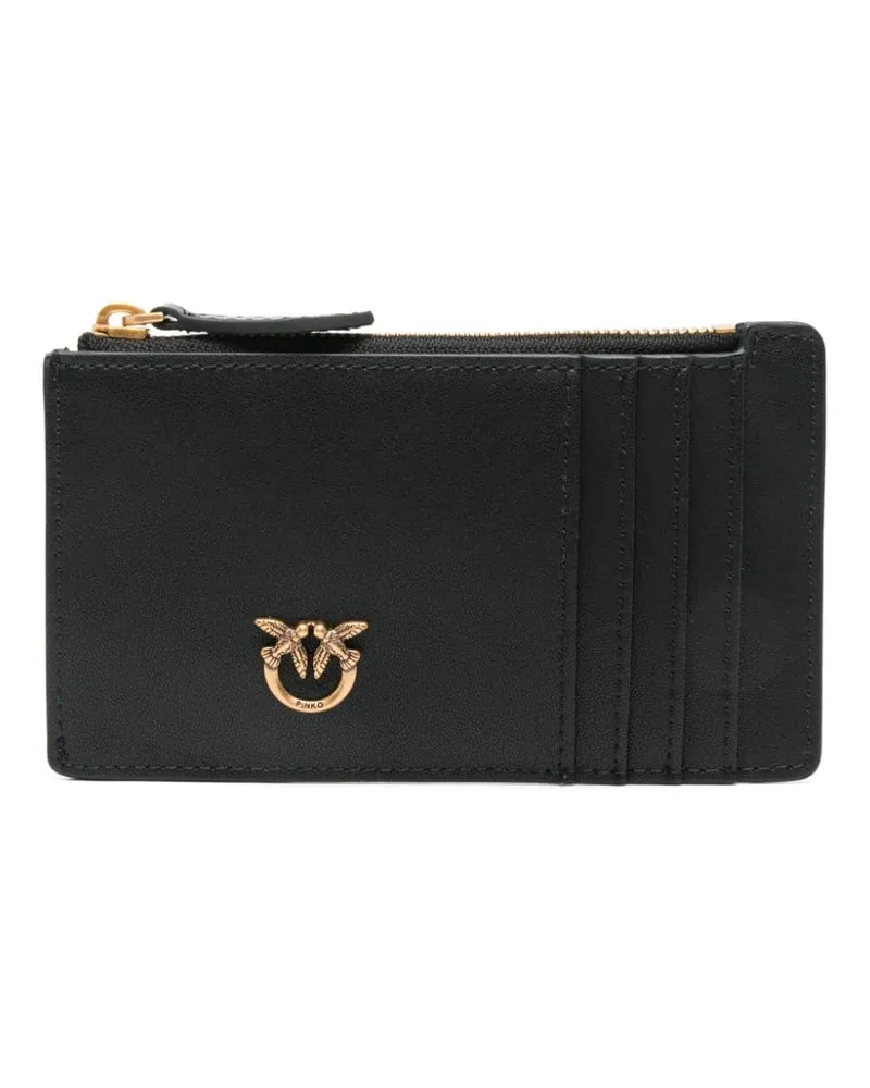 Pinko Kartenetui mit Logo-Prägung - Schwarz Schwarz