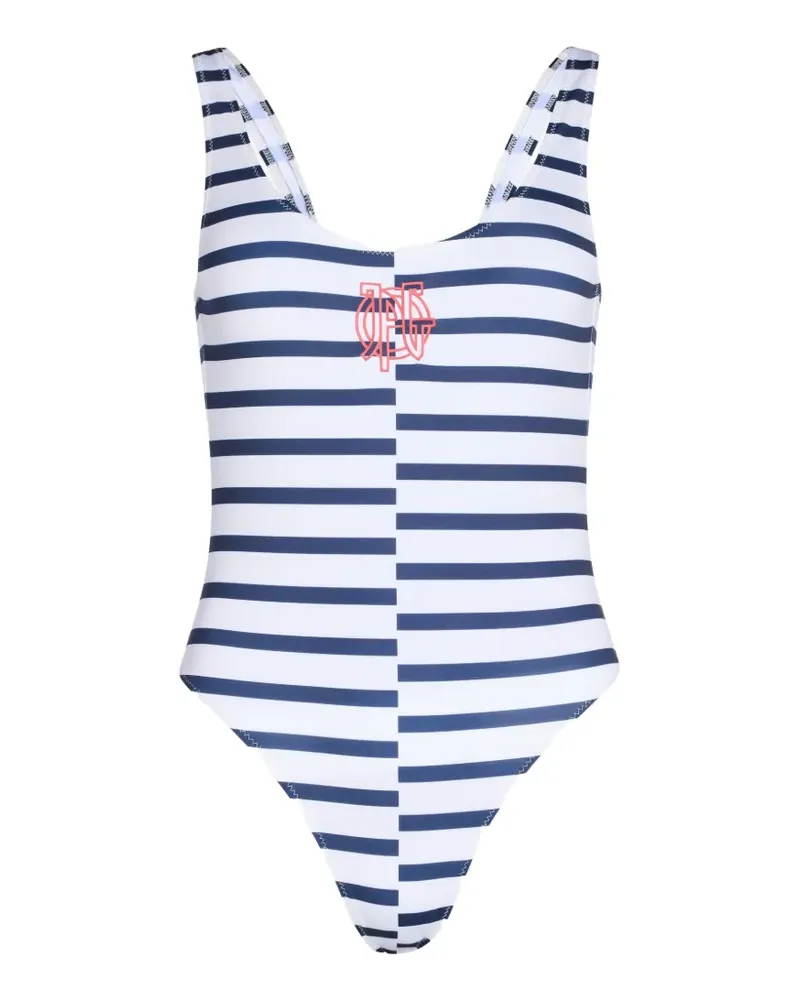 Jean Paul Gaultier The asymetric Marinière swimsuit - Blau Blau