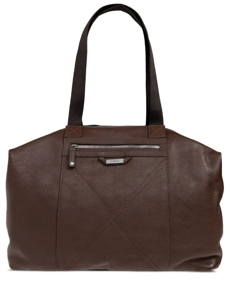 Iceberg Tote Bag mit Reißverschluss - Braun Braun