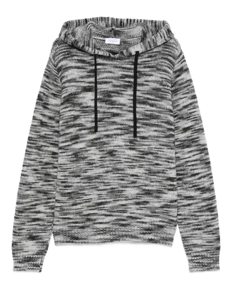OFF-WHITE marl-effect hoodie - Schwarz Schwarz