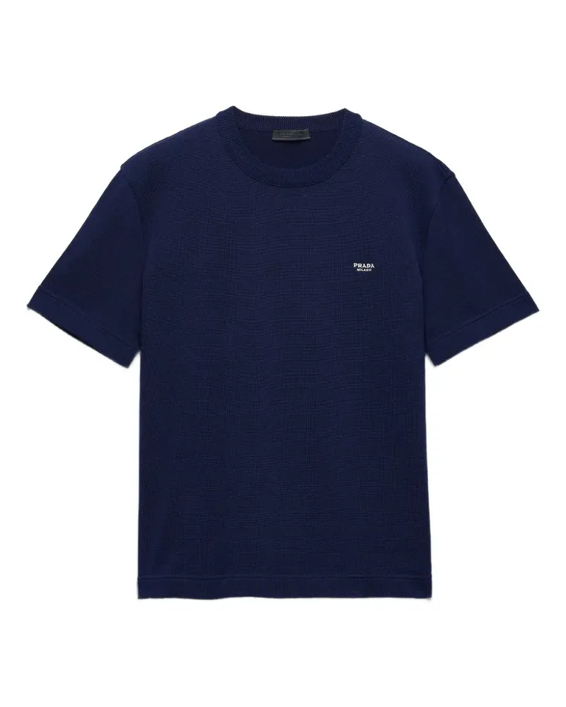 Prada cotton crew-neck sweater - Blau Blau