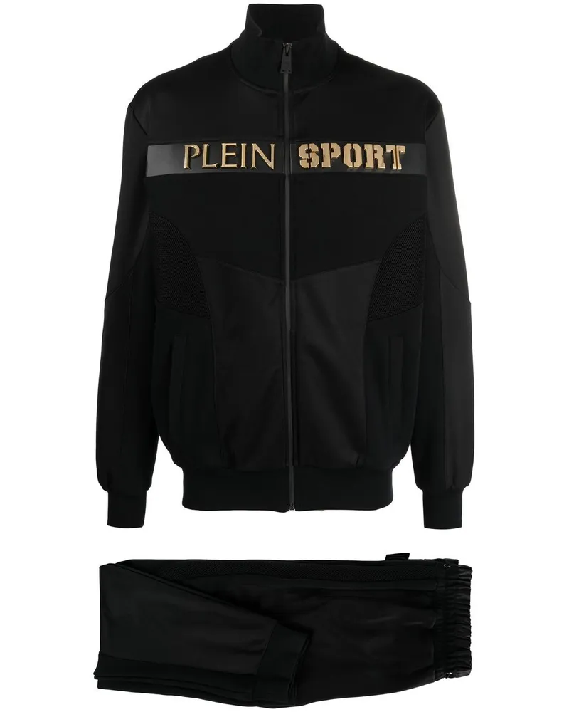 Philipp Plein logo plaque tracksuit set Schwarz