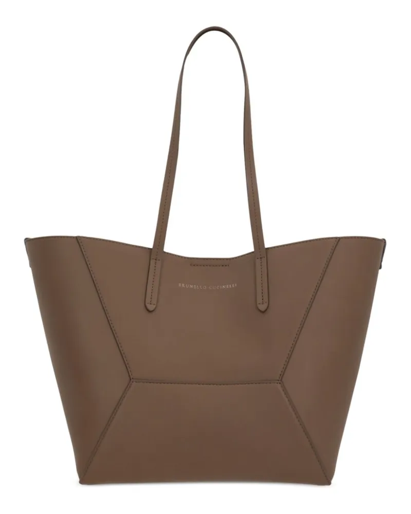 Brunello Cucinelli Kleine BC Duo Tote Bag - Braun Braun