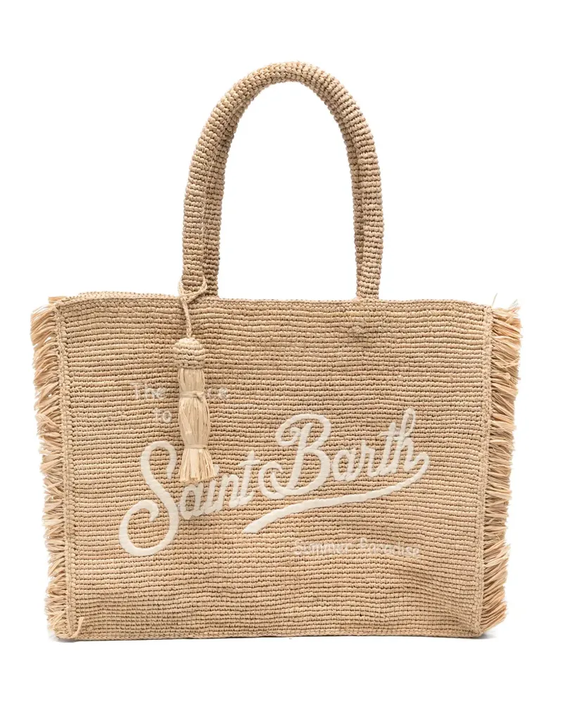 MC2 Saint Barth Vanity fringed tote bag - Nude Nude