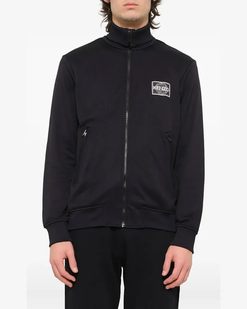 Kenzo Sportjacke mit Logo-Patch - Schwarz Schwarz