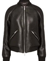 Dsquared2 Bomberjacke aus Leder Schwarz