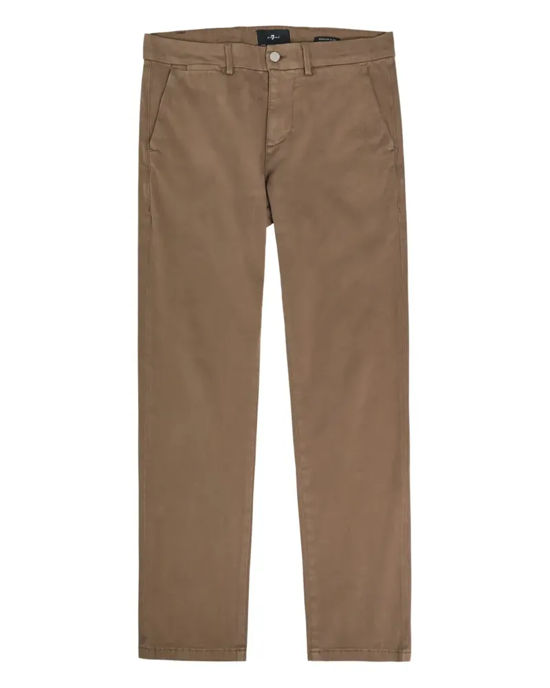 7 for all mankind mid-waist slim trousers - Braun Braun