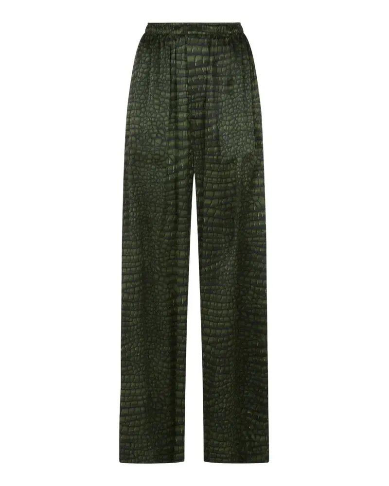 Balenciaga Hose mit Kroko-Optik - Grün Grün