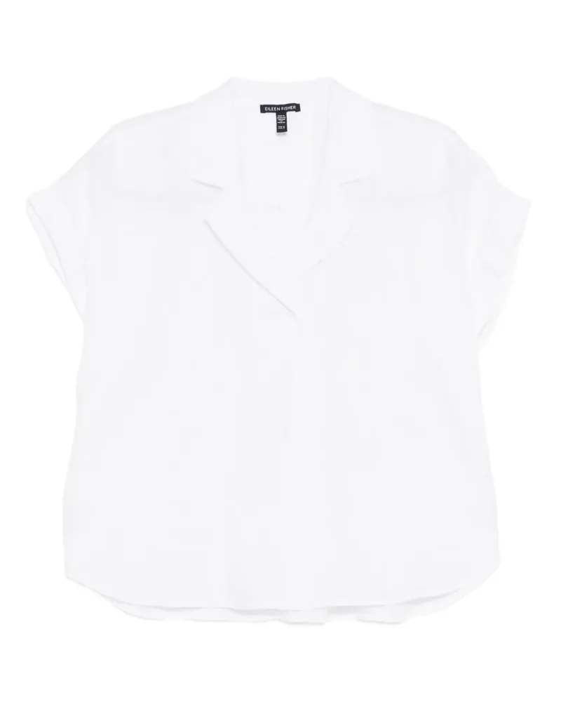 Eileen Fisher Oberteil mit Reverskragen - Weiß Weiß