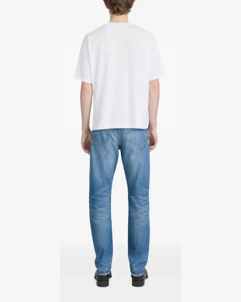 Frame Denim T-Shirt mit Brusttasche - Weiß Weiß