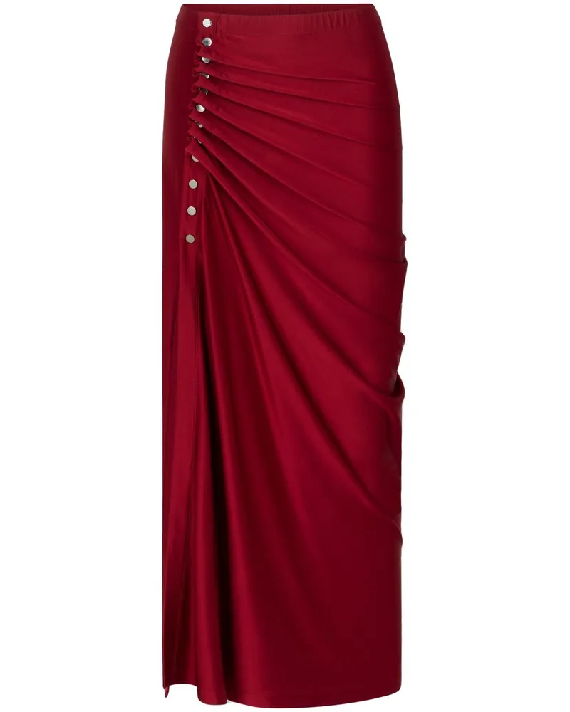 Paco Rabanne Jersey-Maxirock - Rot Rot